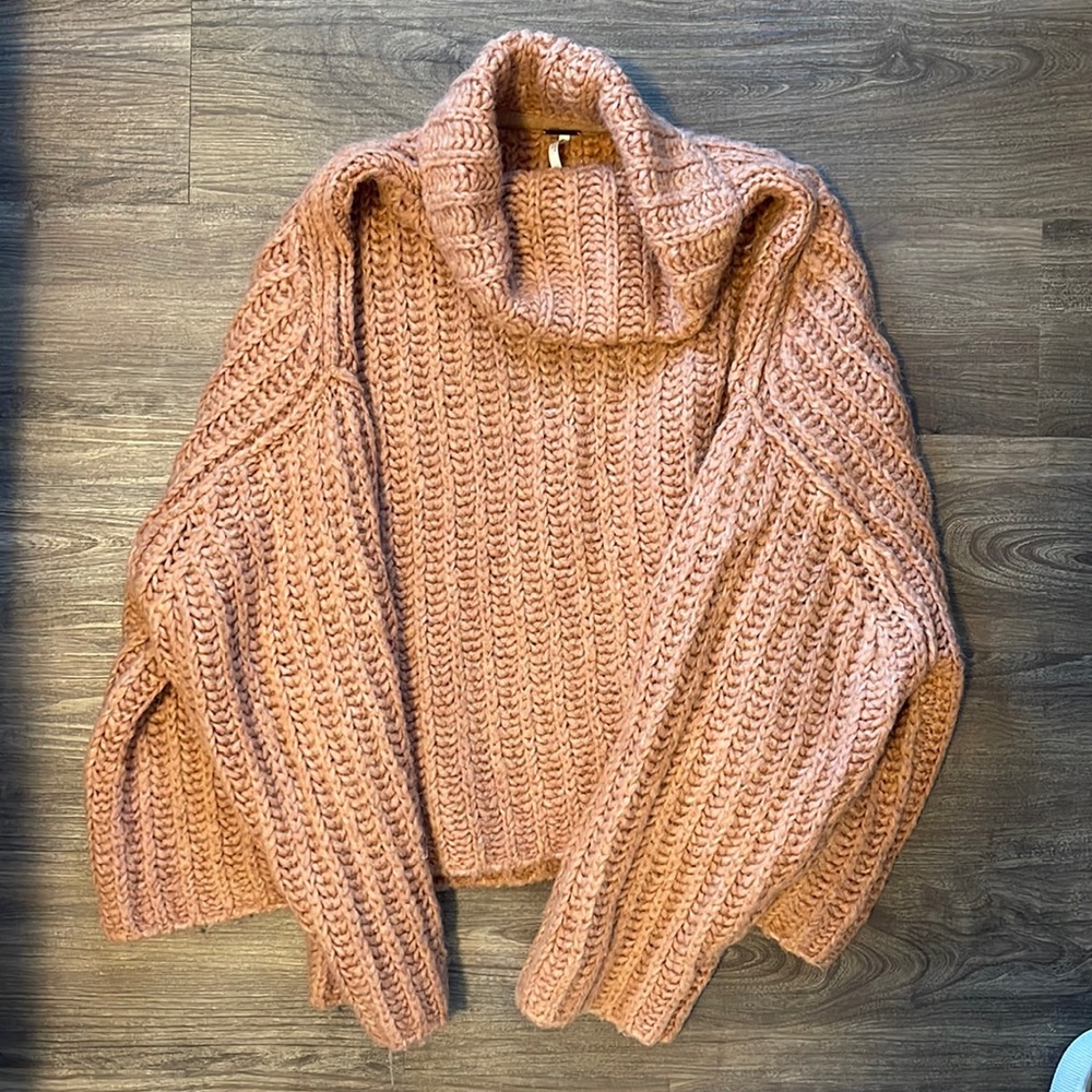 Free People Cropped Knit Sweater